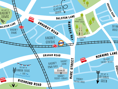 Hackney Central Map