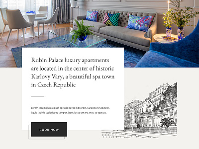 Website concept for luxury rental apartment apartments homepage design hotel luxury sketch ui user experience ux website design