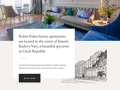 Website concept for luxury rental apartment