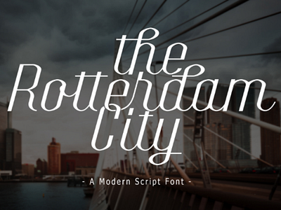 The Rotterdam City - A Modern Script Font font script modern calligraphy