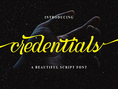 Credentials - A Beautiful Script Font alternate branding calligraphy design project font script swash