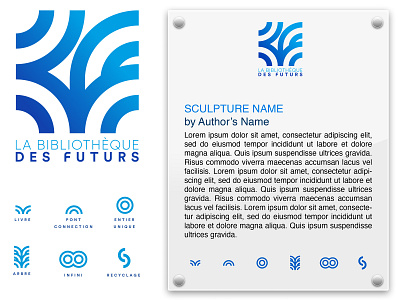 La Bibliothèque Des Futurs branding branding and identity branding design logo logo design typogaphy vector