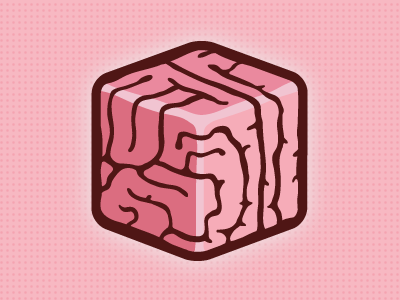 Thought Box illustration logo pink