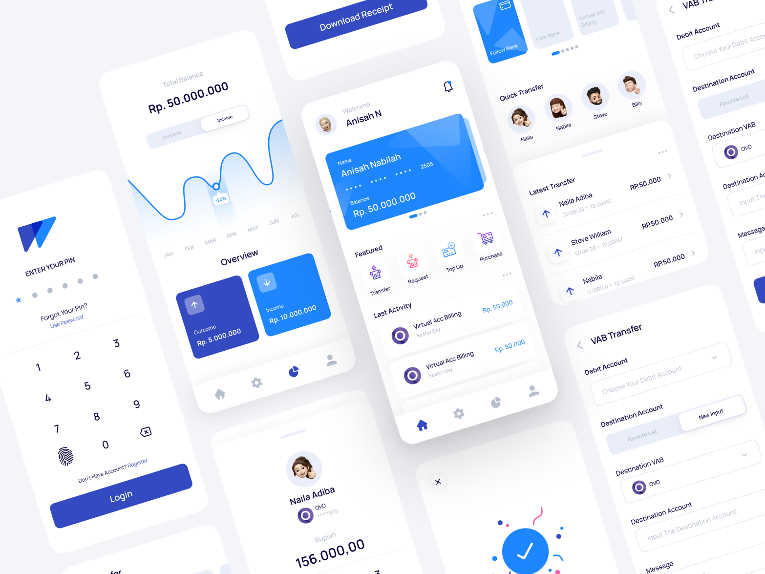 MBanking App by Anisah Nabilah on Dribbble