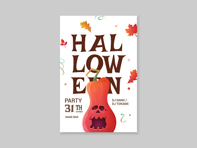 Happy Halloween banner billboard character halloween happy horror illustration monster october poster pumpkin typography