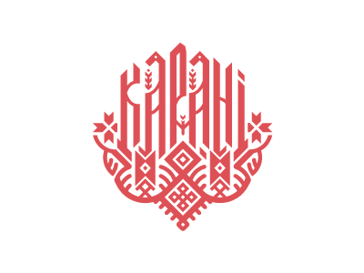 Logo for the festival karani boho character ethno festival identity logo magic sign symbol tribe