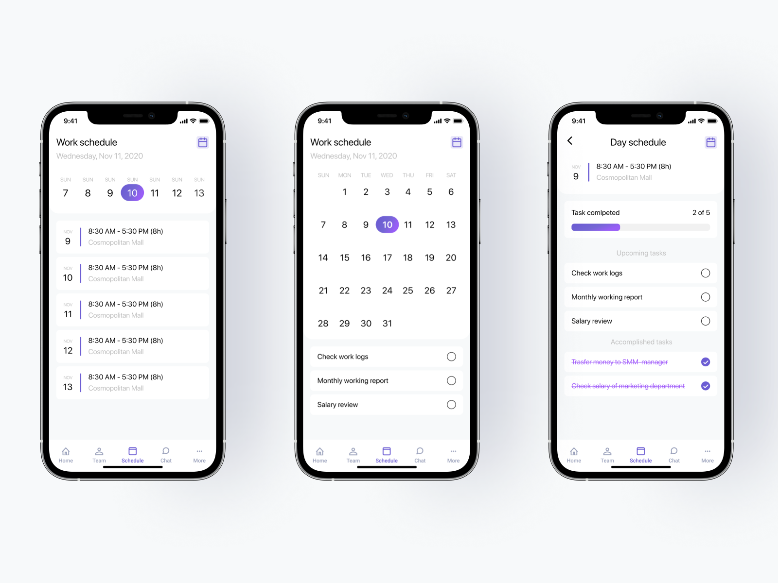 Mobile App Schedule By Anna Ovcharenko On Dribbble