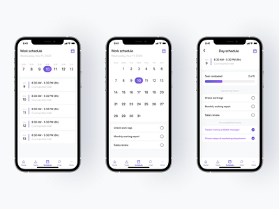 Mobile App - Schedule by Anna Ovcharenko 🇺🇦 on Dribbble