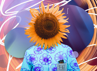 Summary art artwork beautiful blue colourful design illustration photoshop sketch summary summer sun sunflower t shirt typography vector yellow