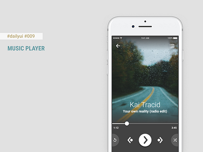 Daily UI #009 - Music Player + Figma Freebie 009 app dailyui figma mobile mobileui music player