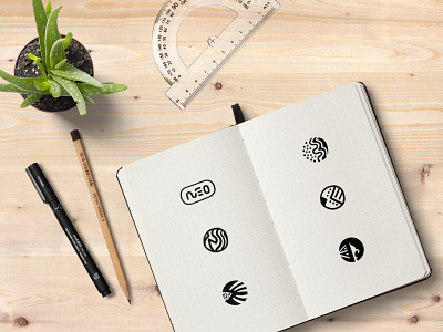 Neo Steel Art Logo Sketches branding design graphic design logo logo design visual identity