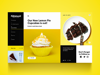 Fiterman's - Baked Goods / Web design social web design