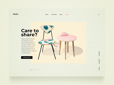 ZAZA / Web art design ui web design