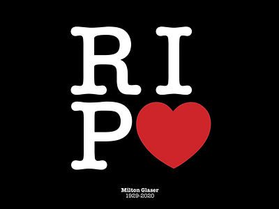 Milton Glaser 1929-2020 / RIP