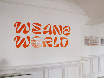 WEANS WORLD exhibition glasgow logo typography