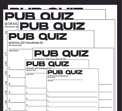Design Pub Quiz branding design glasgow poster poster design pub quiz