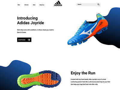 Adidas New website visual design adidas adidas visual design product design simple layout ui visual design website layout