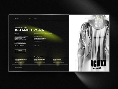 Designer Garment - Product Page Design clothing design typography ui web design