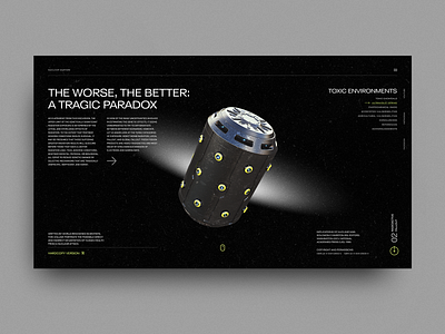 Nuclear War Consequences - Online Book concept 3dsmax design typography ui ux vray web web design