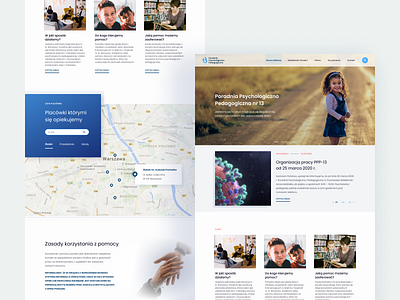 Pedagogical Counseling Center blue counseling design figma kids psychology ui webdesign website