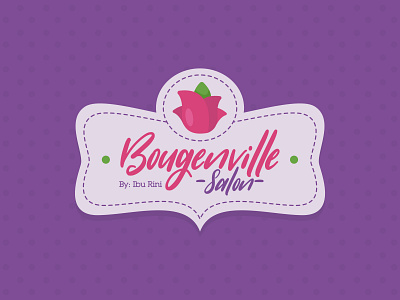 Bougenville Salon Logo bougenville branding design flower icon illustration logo purple red salon tailor vector