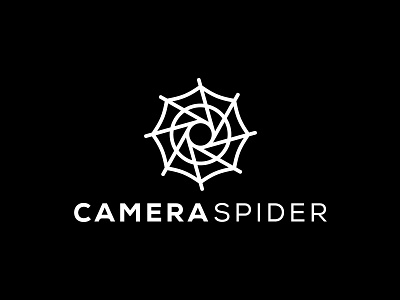 CAMERA SPIDER camera concept design icon illustration lens logo logotype negative space logo photo photographer photography sign spider spider web symbol
