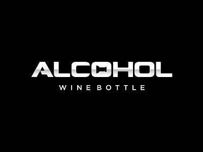 ALCOHOL WINE BOTTLE alcohol bottle concept design drink food icon letter logo logotype negative space logo restaurant symbol wine wordmark
