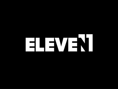 ELEVEN WORDMARK LOGO 11 concept design eleven icon letter logo negative space logo symbol text type typography wordmark