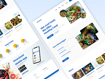 Kitchen app branding design food minimal typography ui ux web website