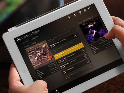 Databeat Quattro for iPad app application flat ios ipad music ui