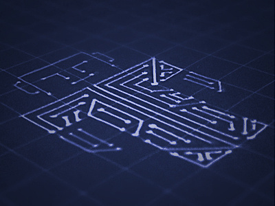TT Logo - WIP blueprint circuit electrical logo pencil robot sketch