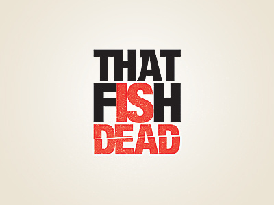 Logo - That fish is dead fish identity logo negative space typography