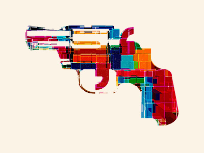 Pistol illustration photoshop pistol