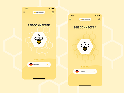 VPN app project app bee design ios vpn app web