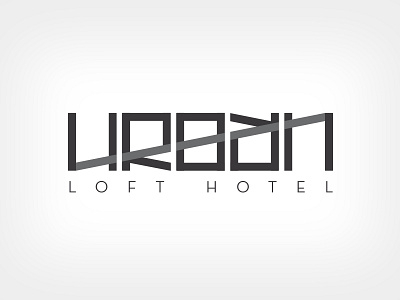 Urban Loft Hotel ambigram branding identity logo design