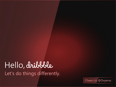 Hello, dribbble! design glass ui web