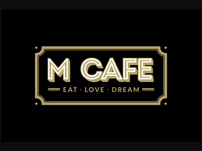 Logo for cafe branding logo typography