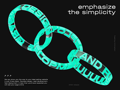 emphasize the simplicity 3d animation graphic design website