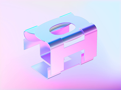 holo greetings 3d animation c4d holographic motion octane typogaphy