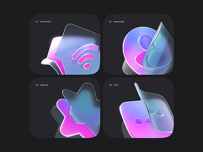 Flexible & smooth 3D Icons Pack 3d branding gradient graphic design icons illustration smooth ui