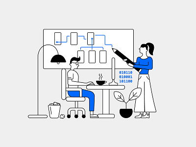 Collaboration design flat illustration vector
