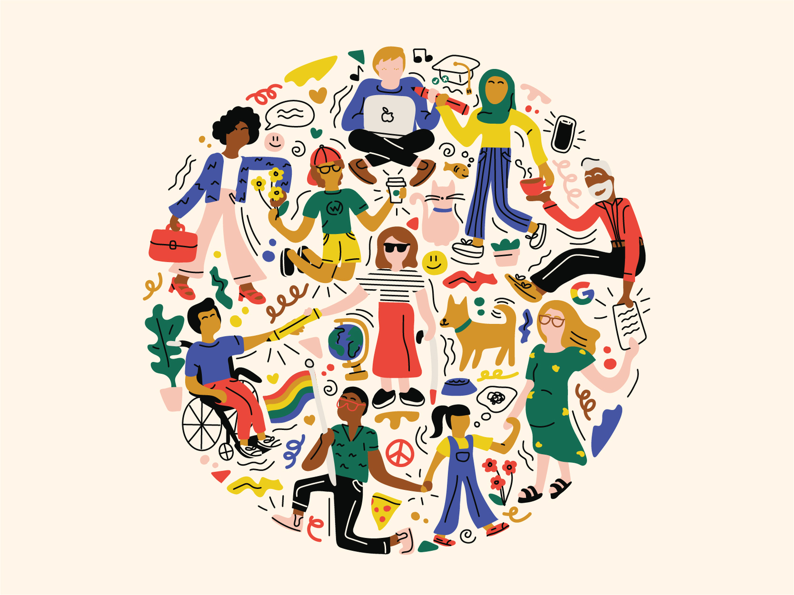 Everyone is Welcome Here by Hannah Largen for WillowTree on Dribbble