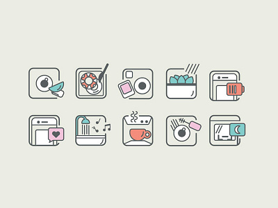 Daily Routine Icon Set