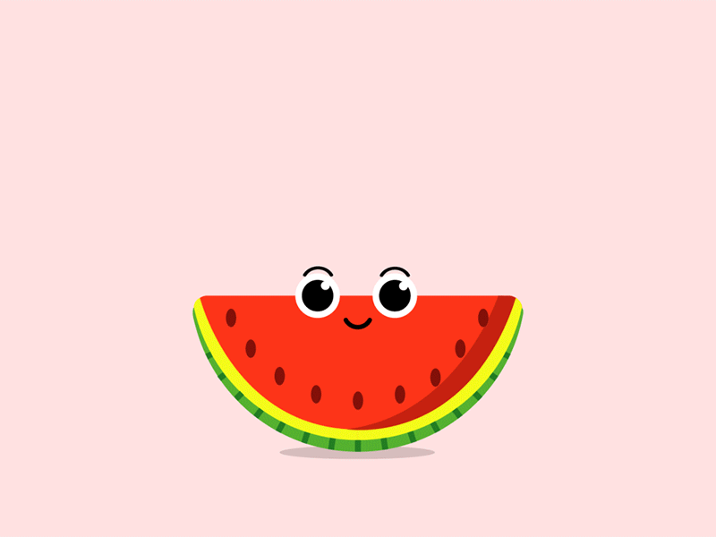 Watermelon animation design illustration vector