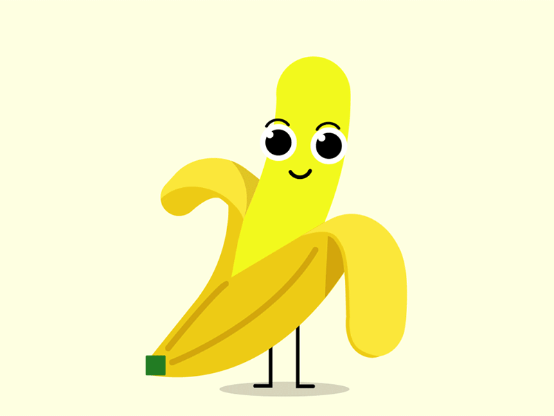 Banana animation design illustration vector
