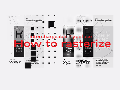 Interchargeable Typeface Specimen design font processing type typeface typography