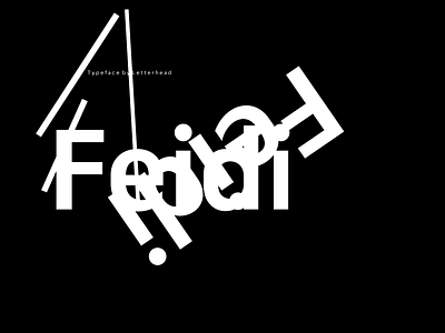 Feidi Typeface Specimen design font processing type typeface typography