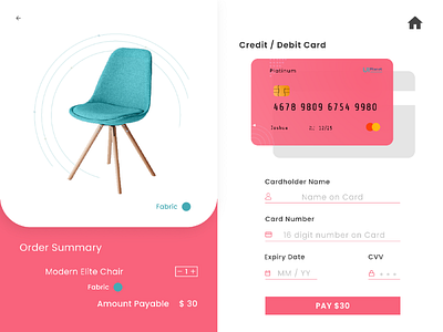 Order summary and payment view checkout dailyui payment uidesign