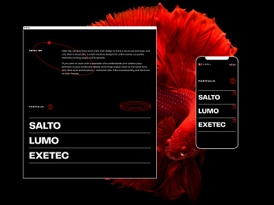 Portfolio design design text website