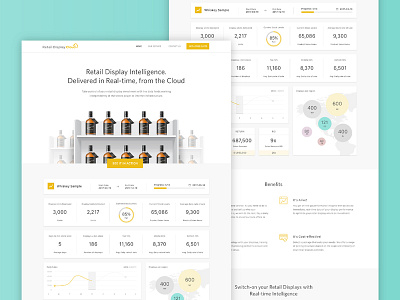Retail Display Cloud Website clean cloud display marketing retail ui website